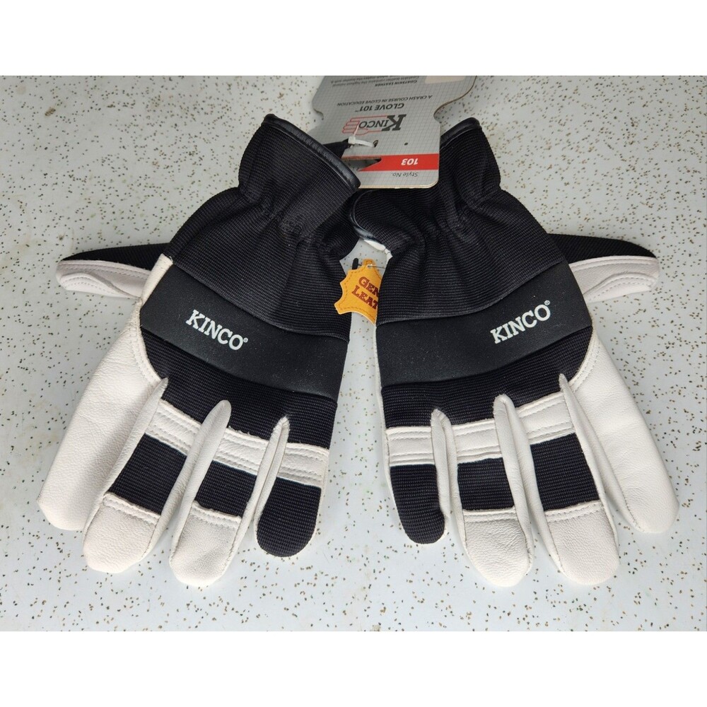 New Kinco Pro Premium Grain Goatskin Leather & Synthetic Hybrid Work Gloves MED
